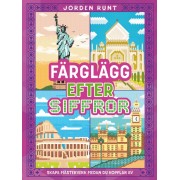 Färglägg efter siffror: Jorden runt