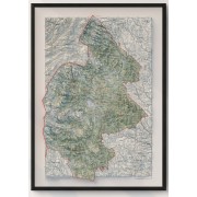 Jämtlands län väggkarta Mapbits