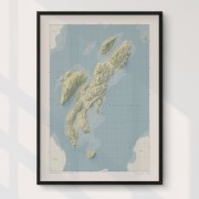 Långgarn väggkarta Mapbits
