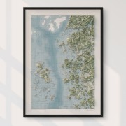 Strömstad och Kosteröarna väggkarta Mapbits