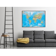 Världen Väggkarta Kartförlaget Fysisk 1:30 milj 137x85cm