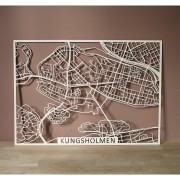 Kungsholmen Träkarta 56x40cm Papurino